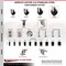 Service Caster 5 Inch 316SS Hard Rubber Wheel Swivel 1-1/2 Inch Expanding Stem Caster Set SCC SCC-SS316EX20S514-HRS-112-4 - alternate 1